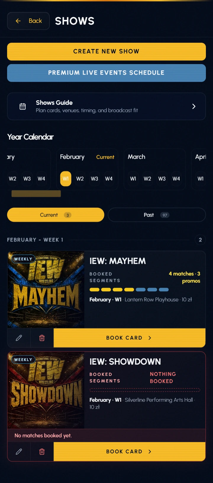 Wrestling GM 2026 screenshot
