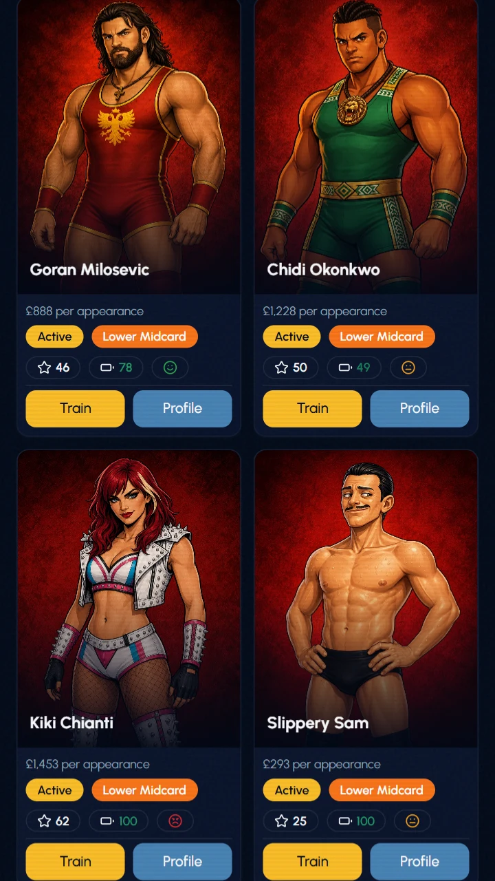 Wrestling GM 2026 screenshot